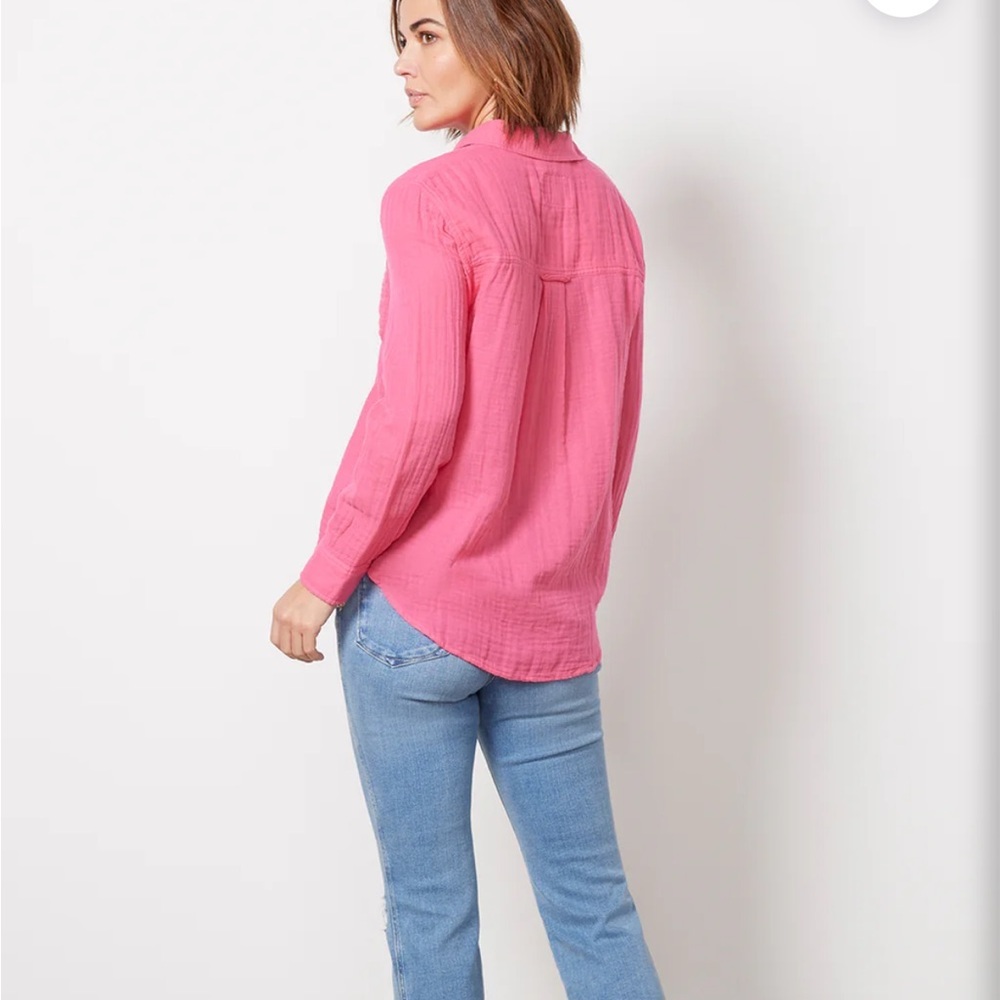 Rails Ellis Button Down In Hibiscus M - image 3